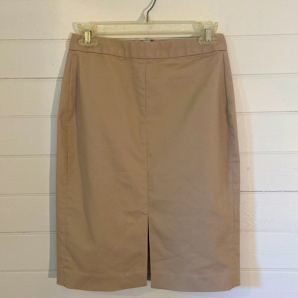 Banana Republic 0 khaki pencil skirt with front slit